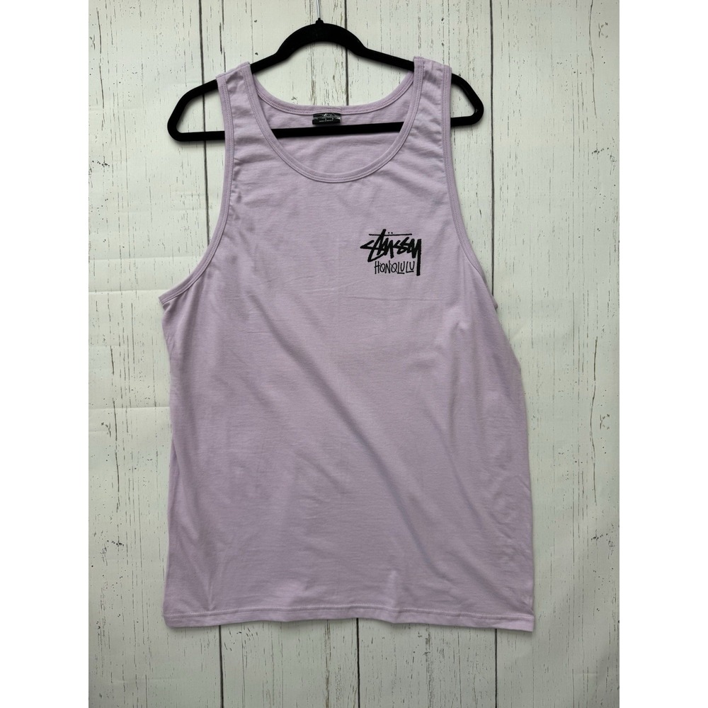 Brand New Stussy Honolulu Light Purple Shirt Tank Top Men's Size Large L
